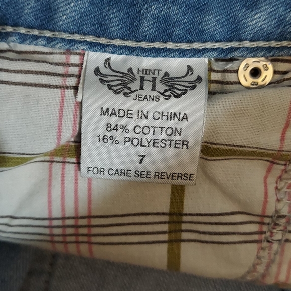 ‼4/$20Hint jeans skirt light wash distr + bleach 7 - Picture 11 of 13